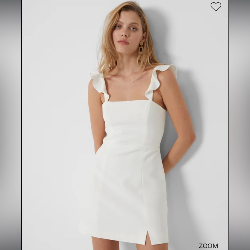 French Connection Whisper Ruffle Strap Mini Dress